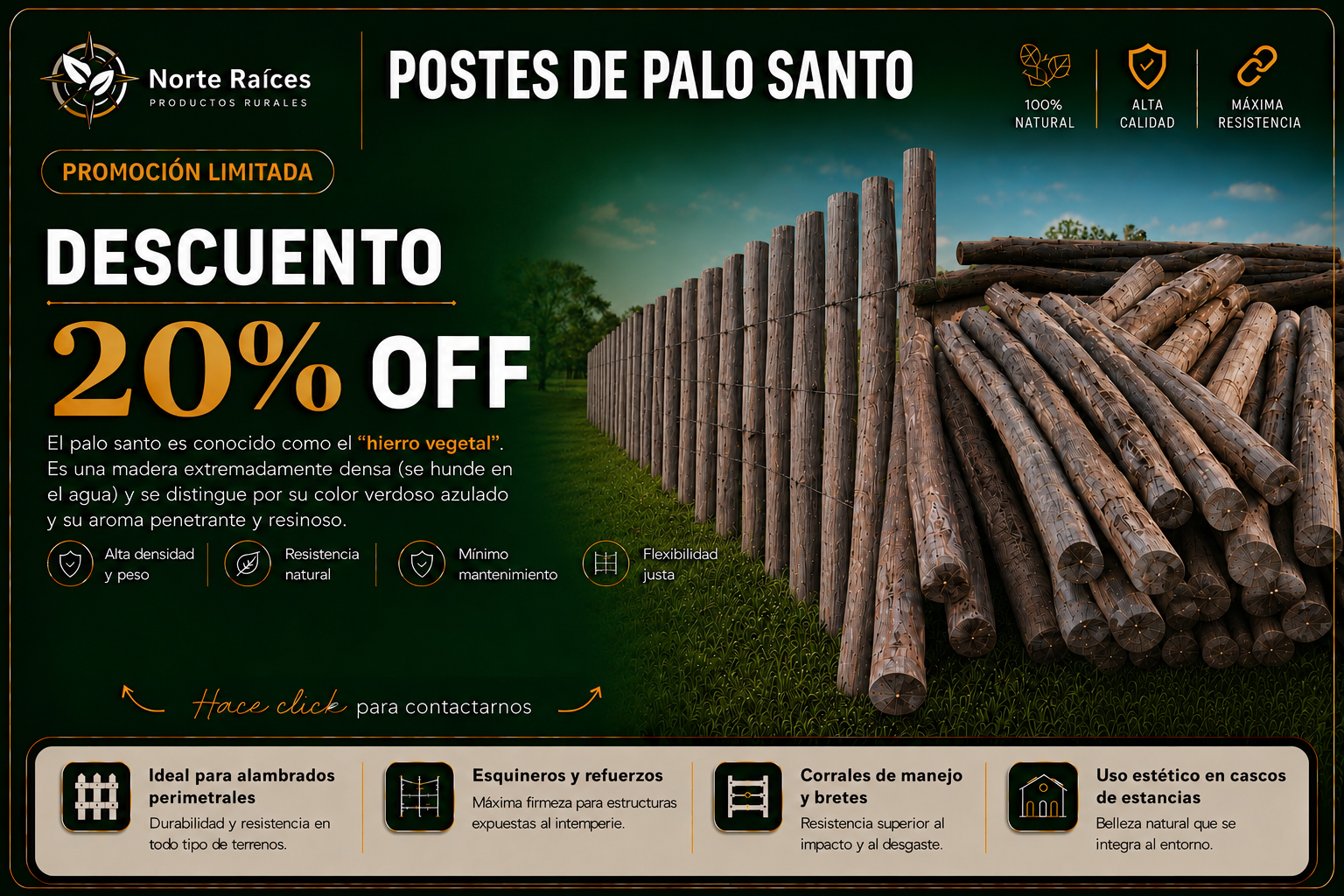 Postes Palo Santo Norte Raices